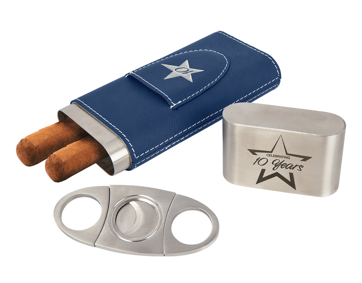 Leatherette Cigar Case with Cutter