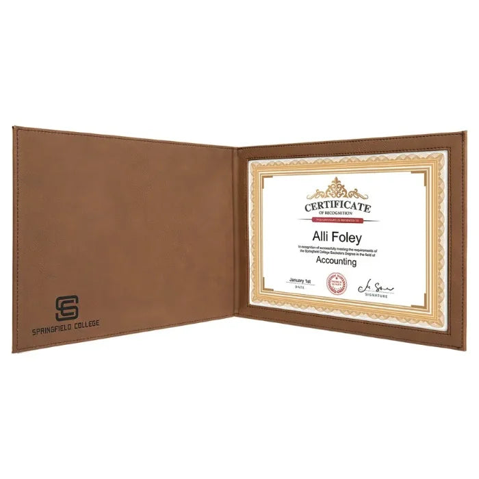 Leatherette Certificate Holder