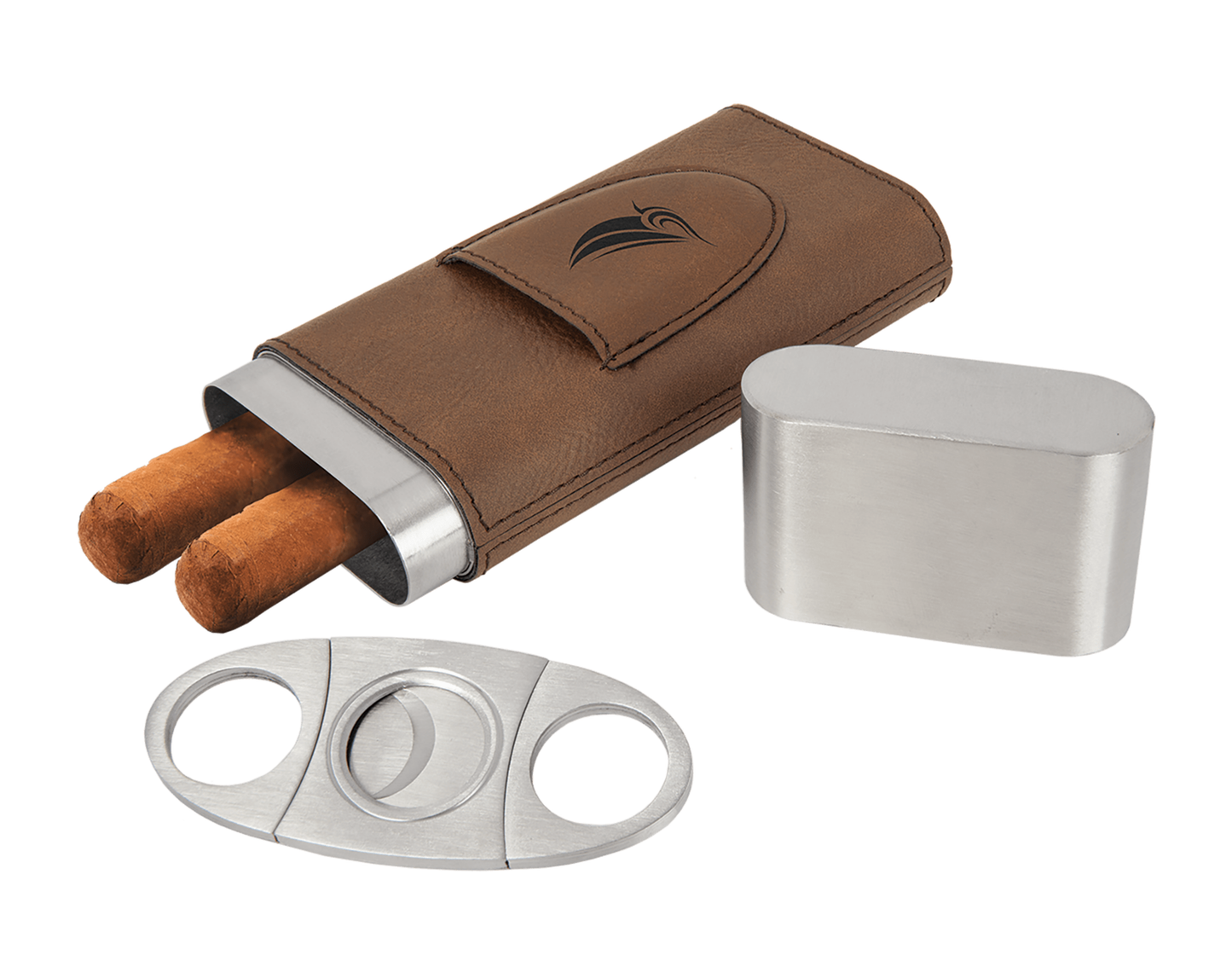 Leatherette Cigar Case with Cutter