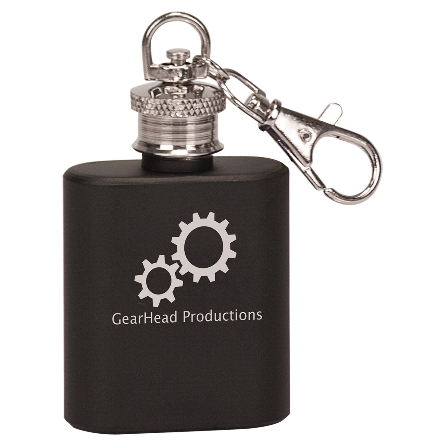 1 oz. Stainless Steel Flask Keychain