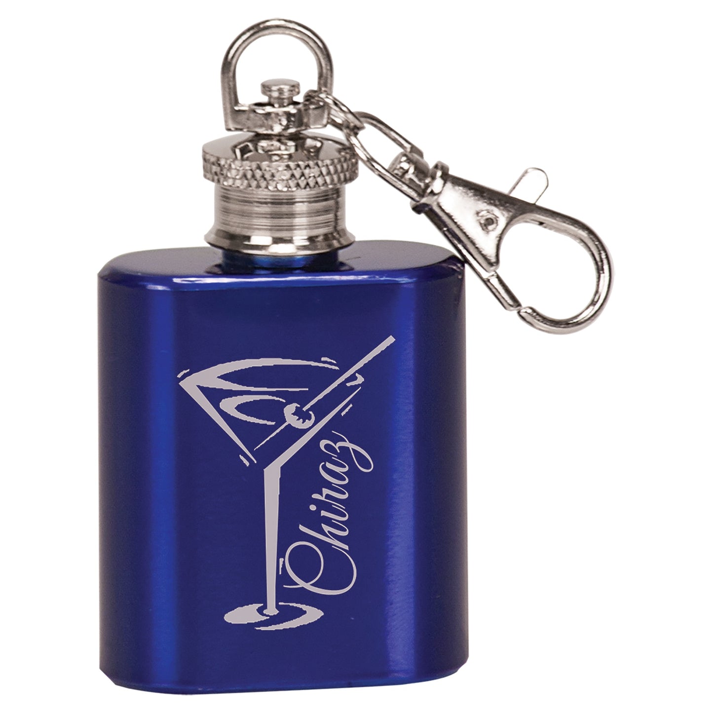 1 oz. Stainless Steel Flask Keychain