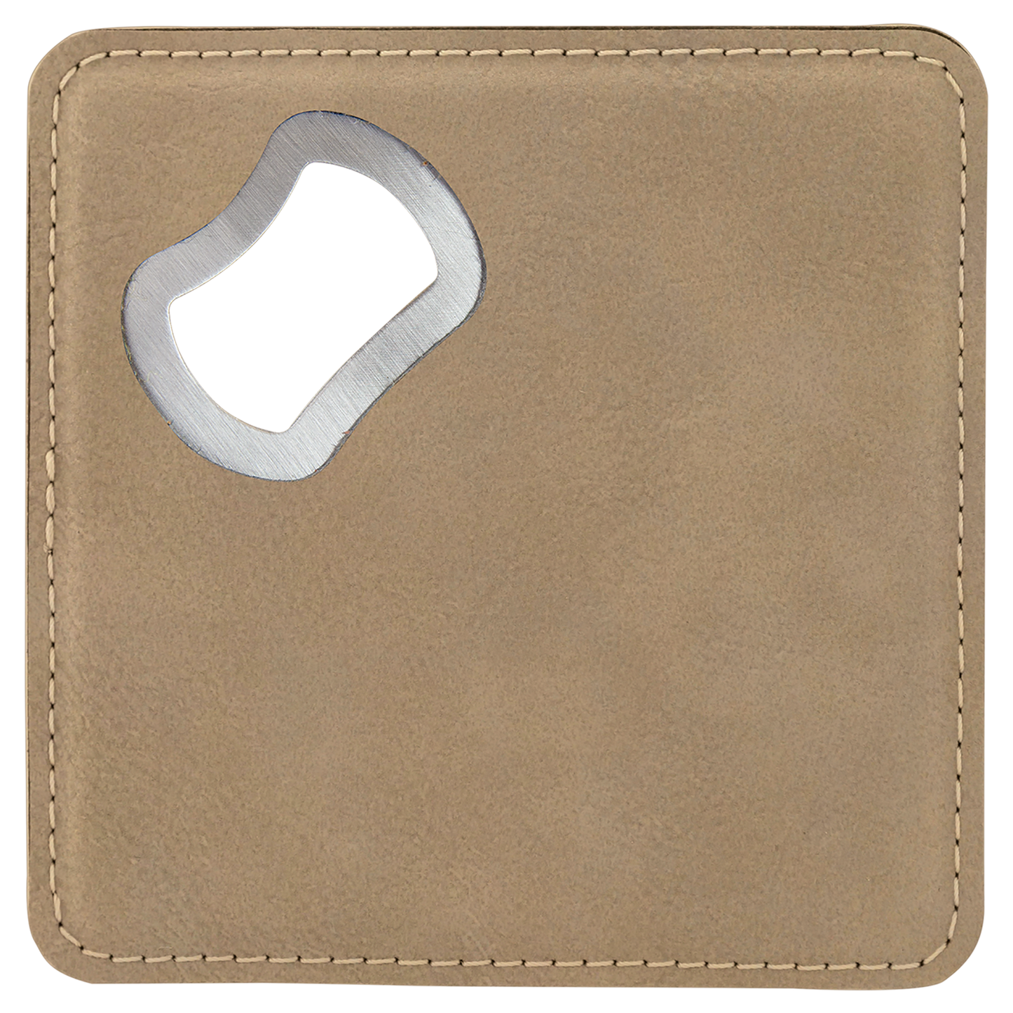 Leatherette Coaster with Opener