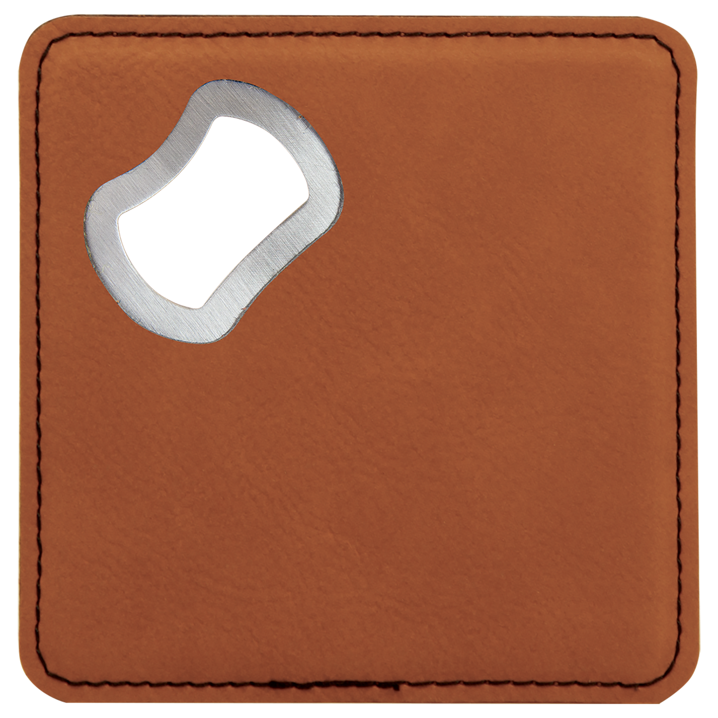 Leatherette Coaster with Opener