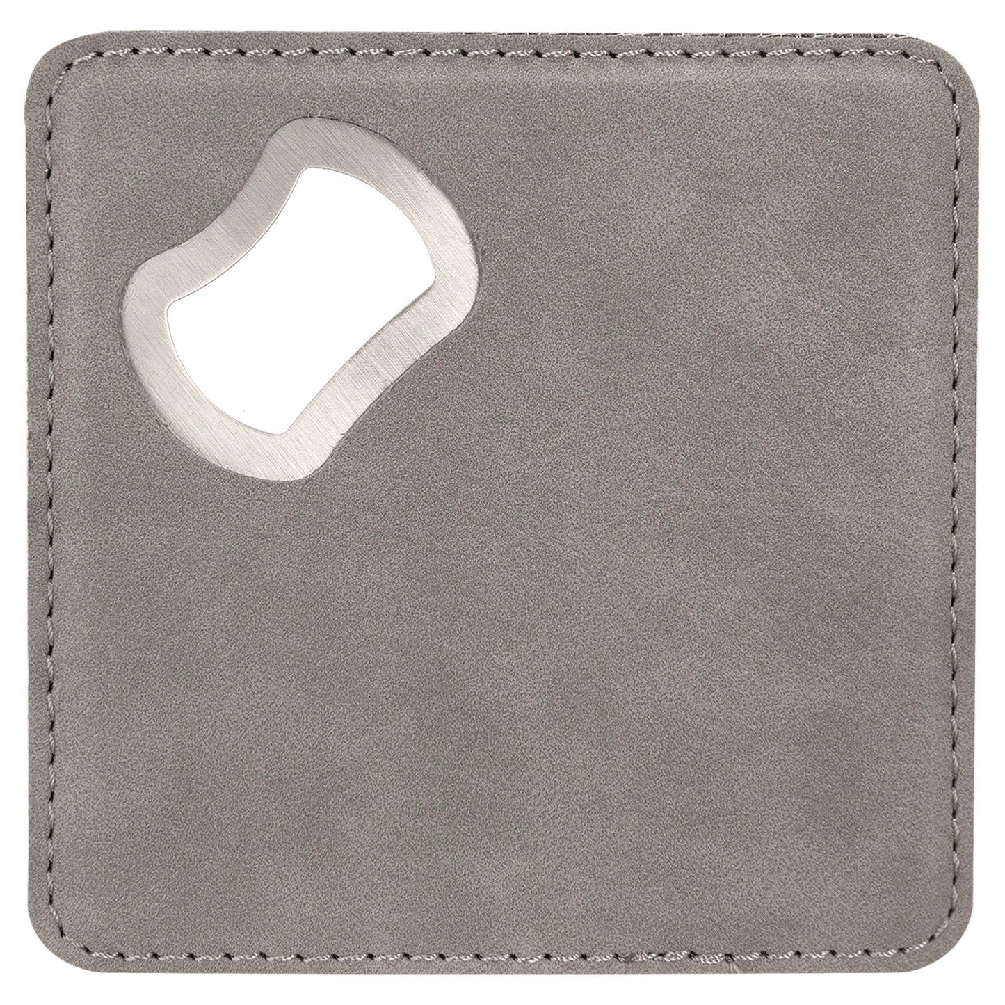 Leatherette Coaster with Opener