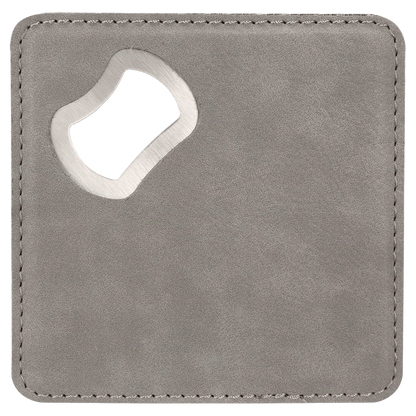 Leatherette Coaster with Opener