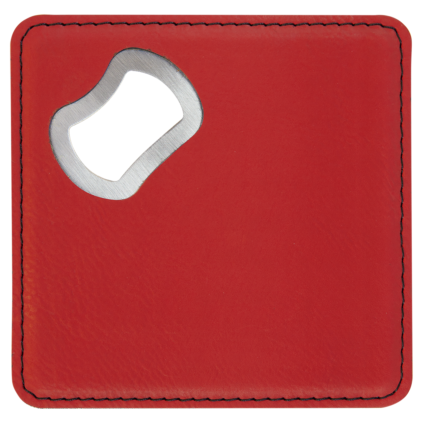 Leatherette Coaster with Opener