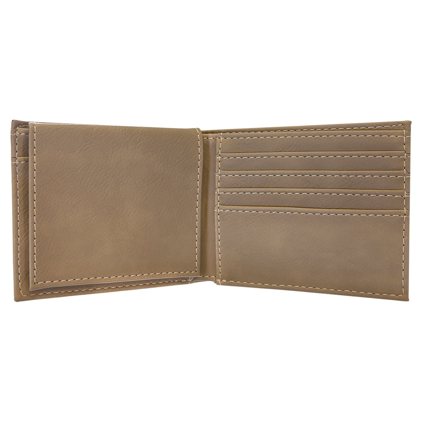 Leatherette Bifold Wallet with Flip ID