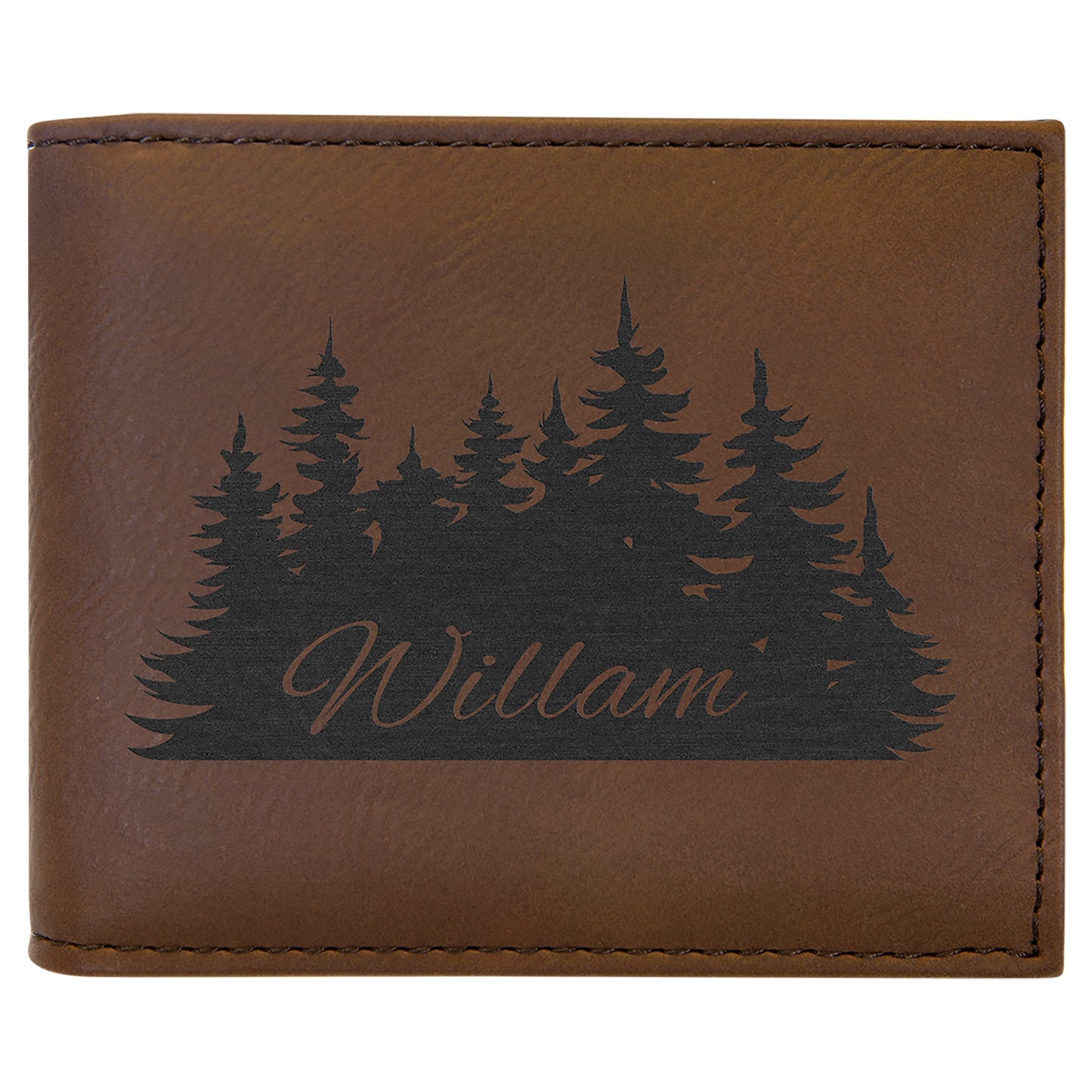 Leatherette Bifold Wallet with Flip ID