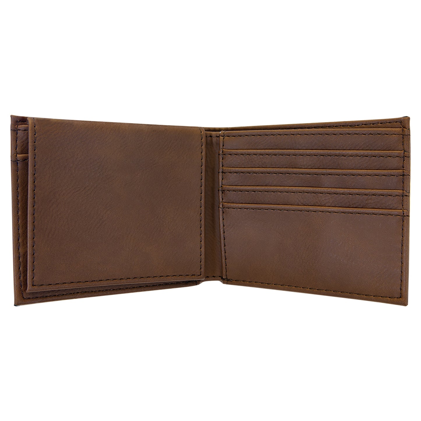 Leatherette Bifold Wallet with Flip ID