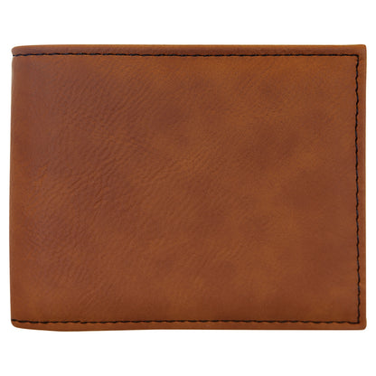 Leatherette Bifold Wallet with Flip ID