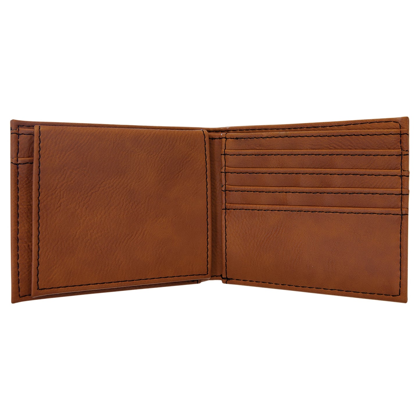 Leatherette Bifold Wallet with Flip ID