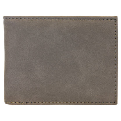 Leatherette Bifold Wallet with Flip ID