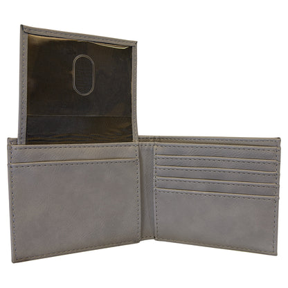 Leatherette Bifold Wallet with Flip ID