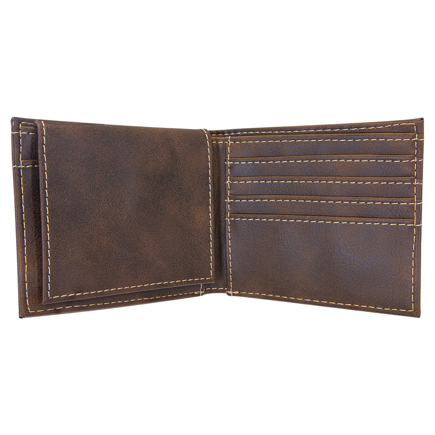 Leatherette Bifold Wallet with Flip ID