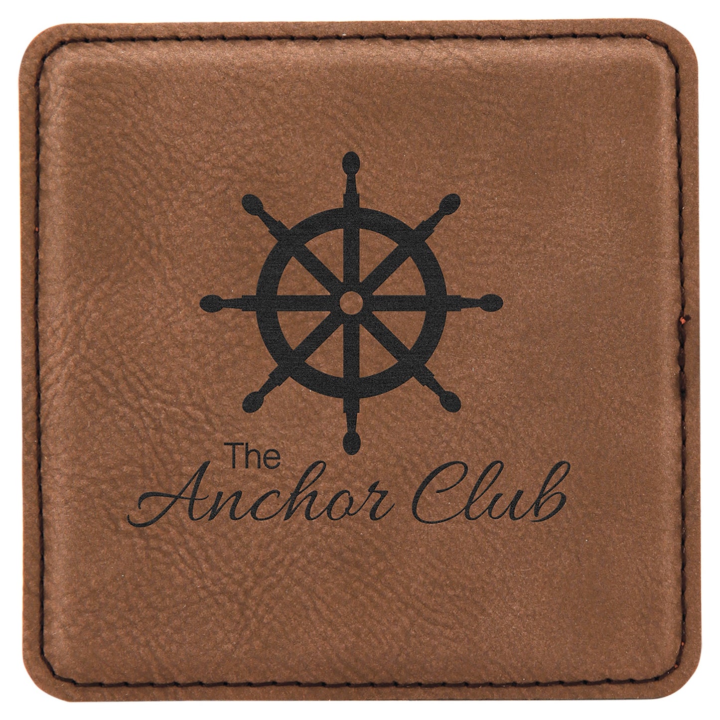 4" x 4" Square Leatherette Coaster