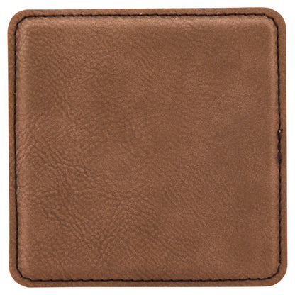 4" x 4" Square Leatherette Coaster