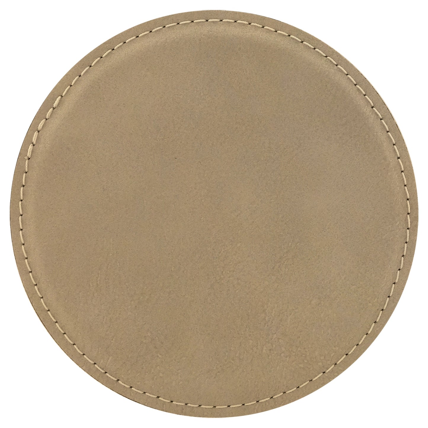 4" Round Leatherette Coaster