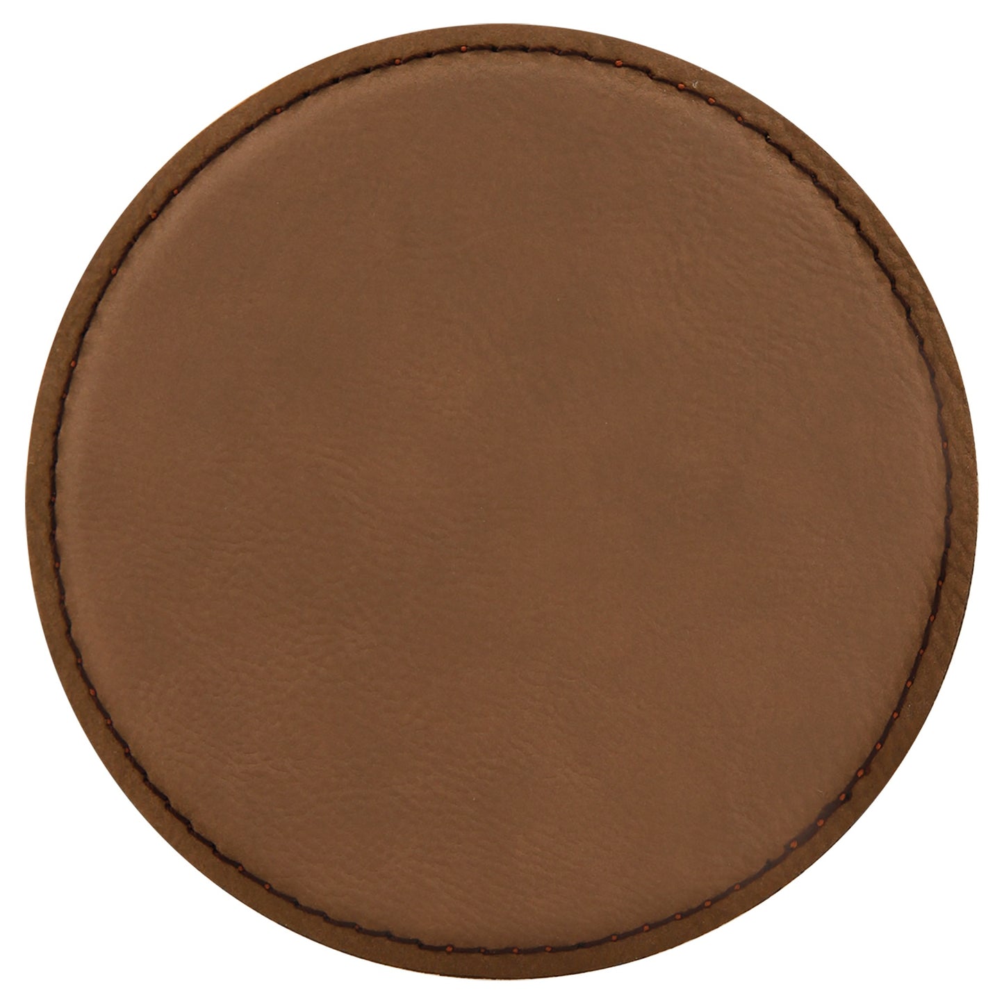 4" Round Leatherette Coaster