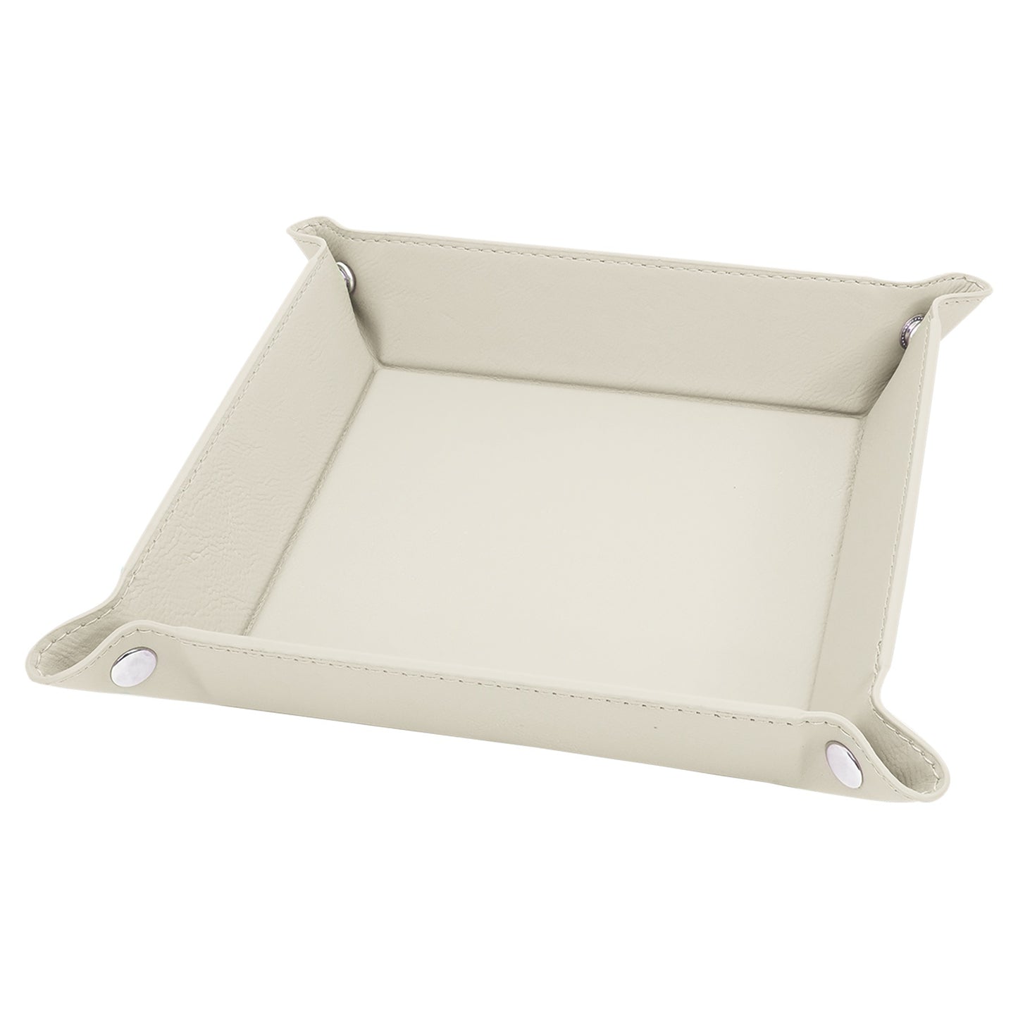 6" x 6" Leatherette Folding Tray with Snaps