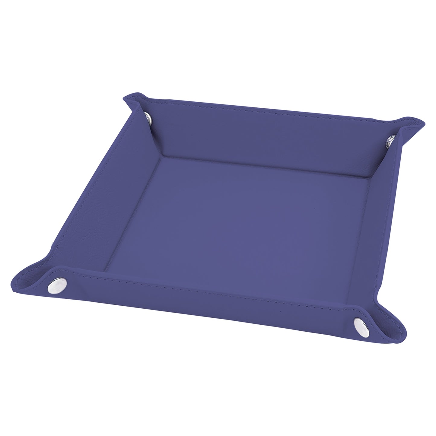 6" x 6" Leatherette Folding Tray with Snaps