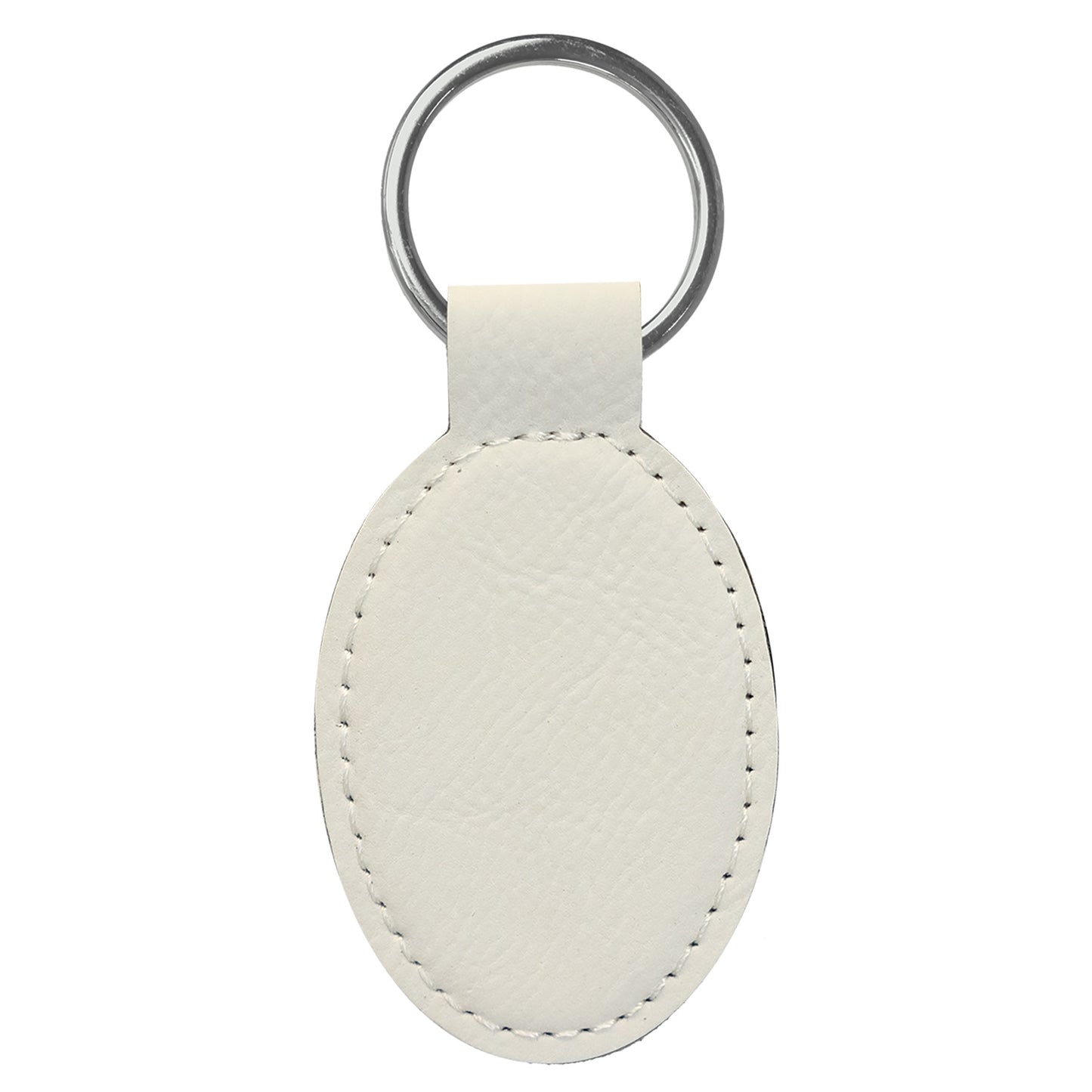 Leatherette Oval Keychain