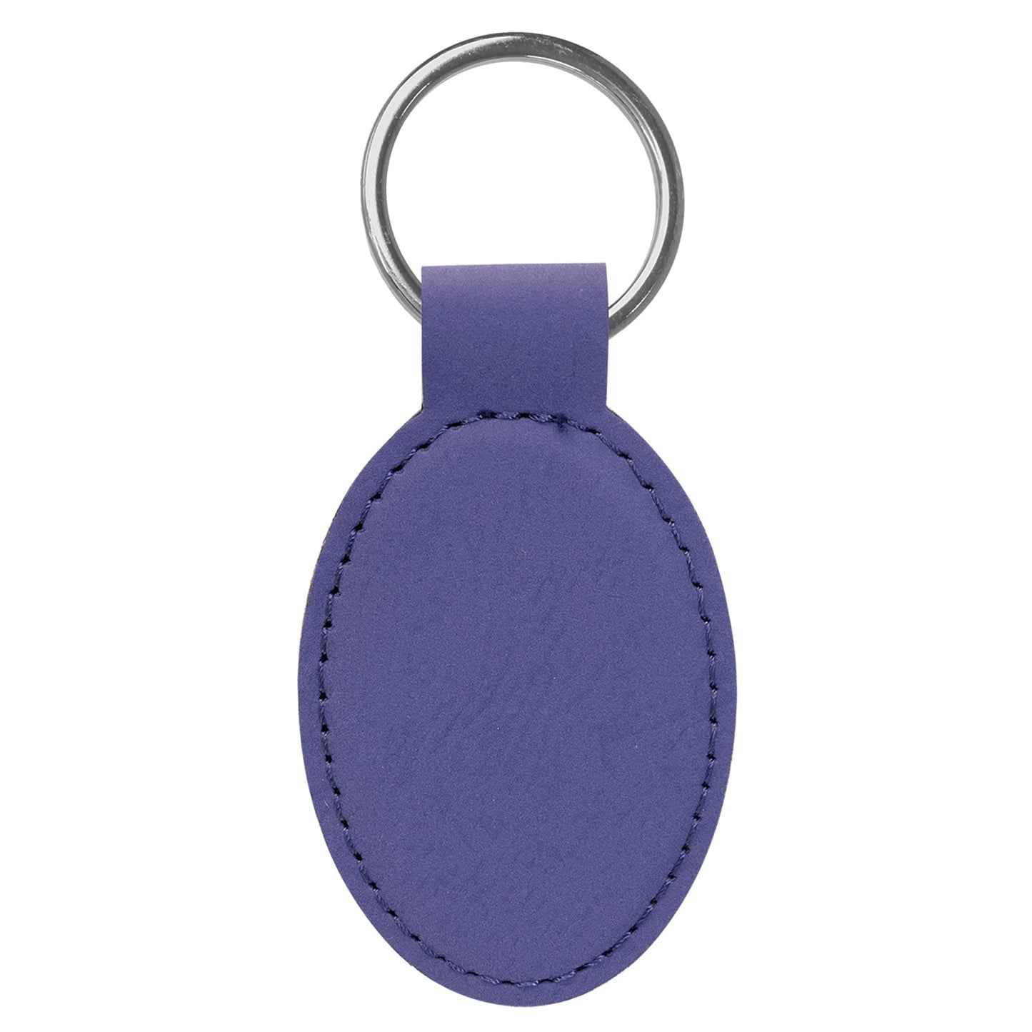 Leatherette Oval Keychain