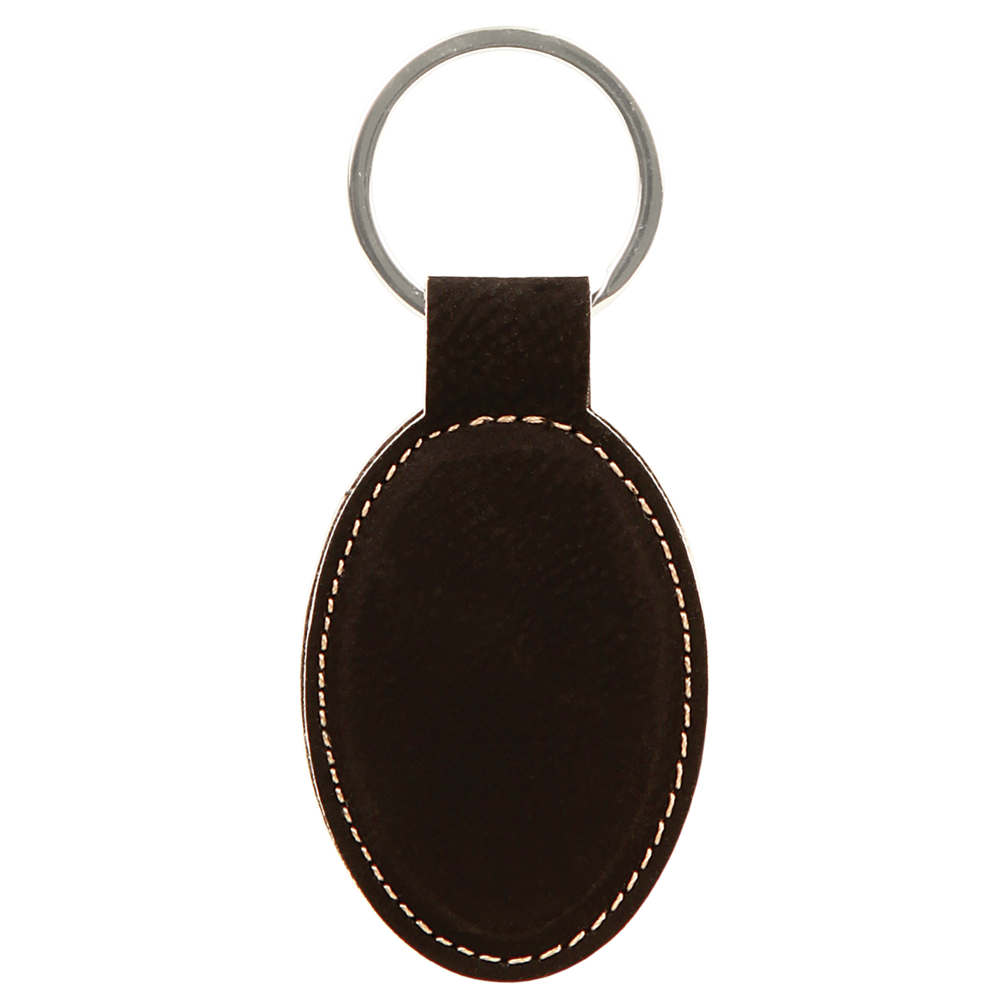 Leatherette Oval Keychain