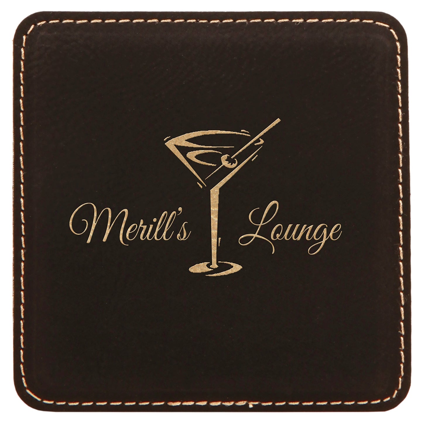 4" x 4" Square Leatherette Coaster