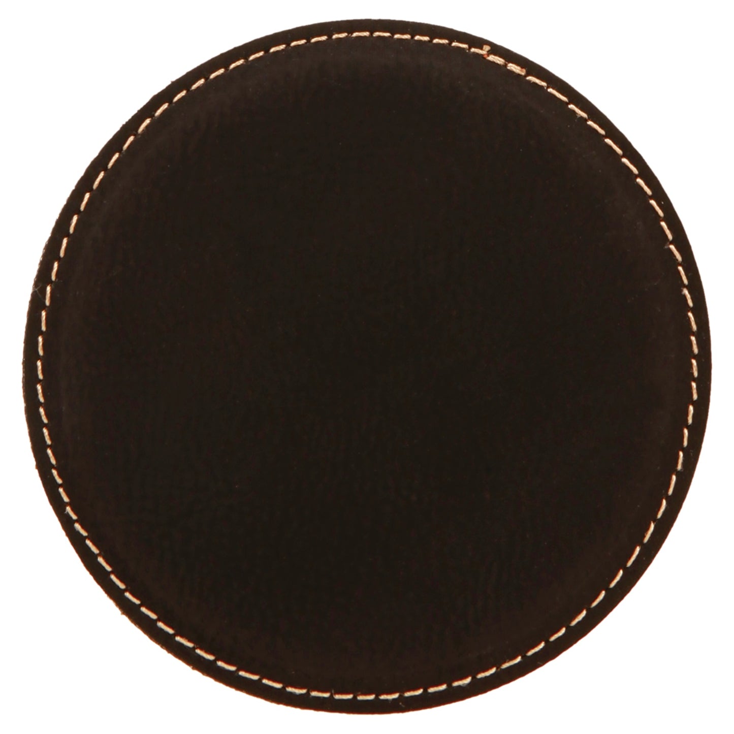 4" Round Leatherette Coaster