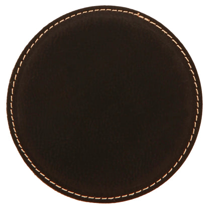 4" Round Leatherette Coaster Set