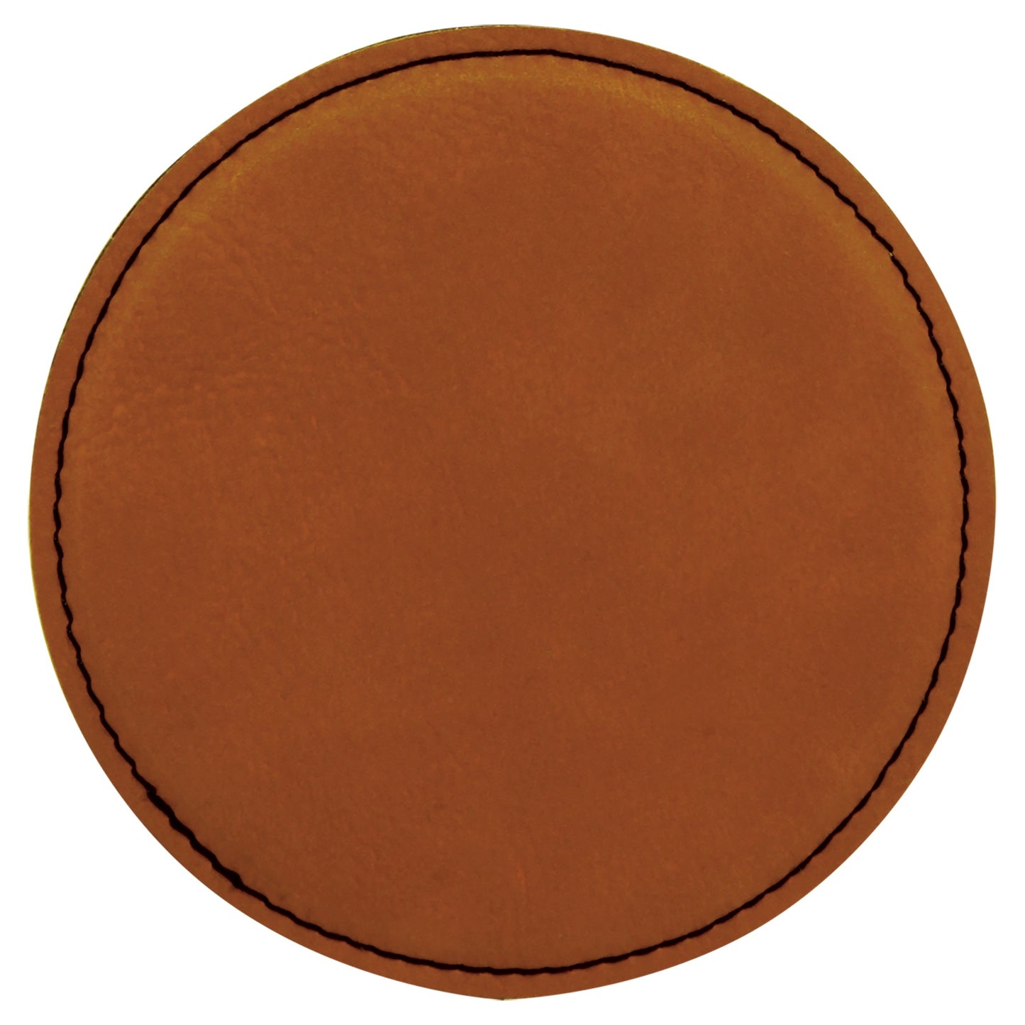 4" Round Leatherette Coaster