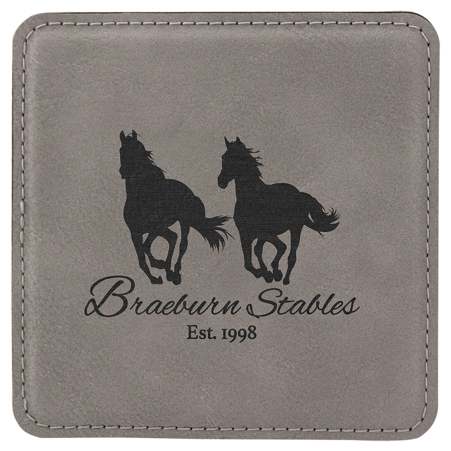 4" x 4" Square Leatherette Coaster