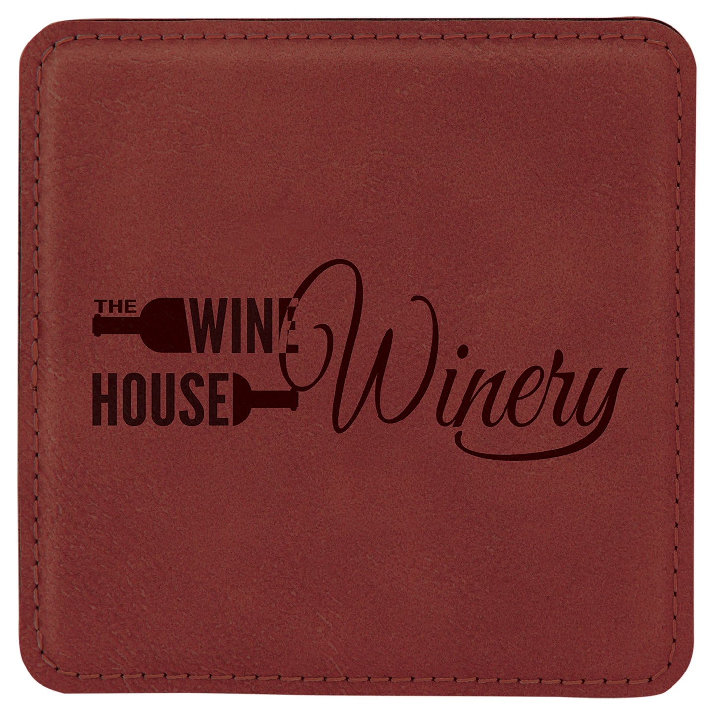 4" x 4" Square Leatherette Coaster