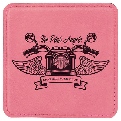 4" x 4" Square Leatherette Coaster