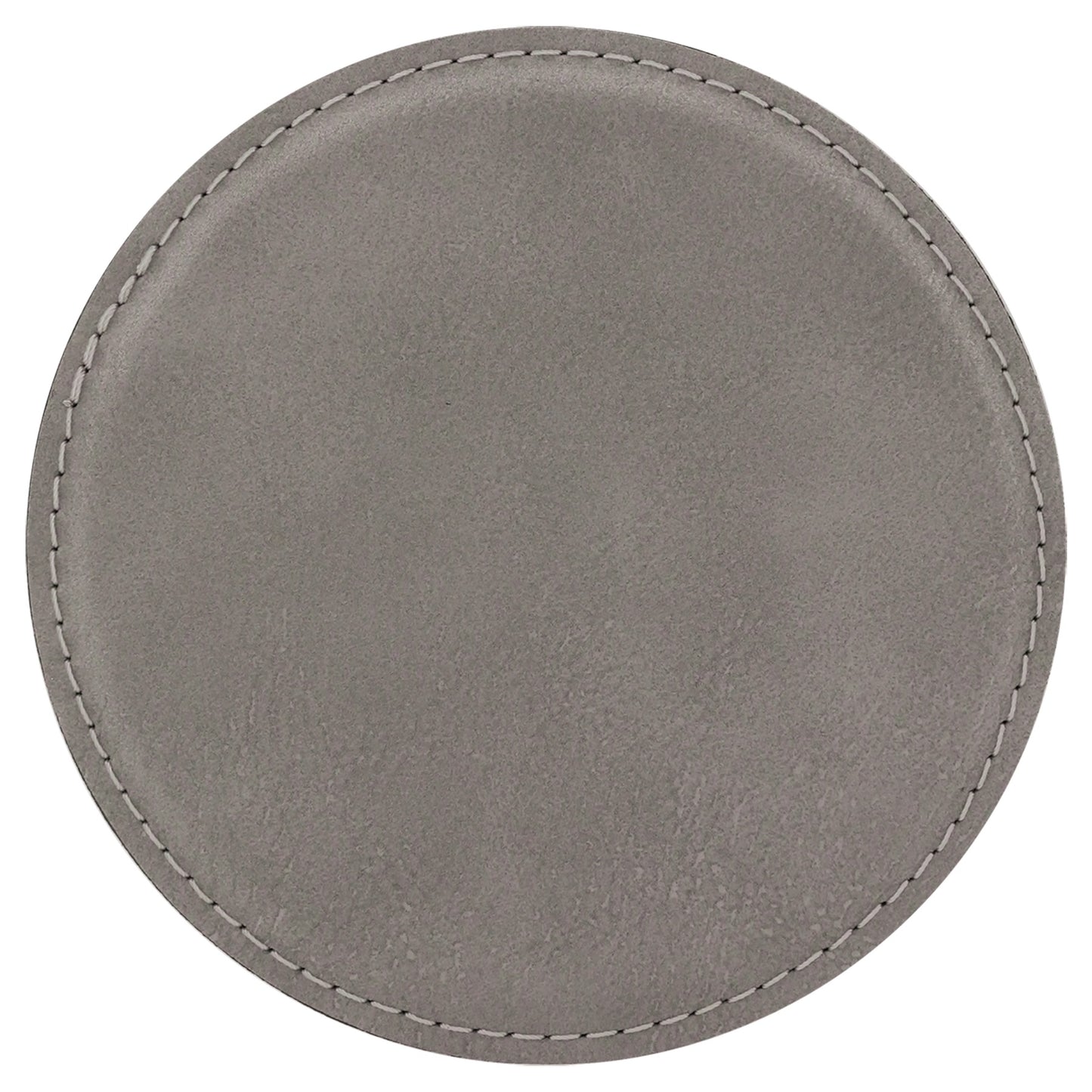 4" Round Leatherette Coaster