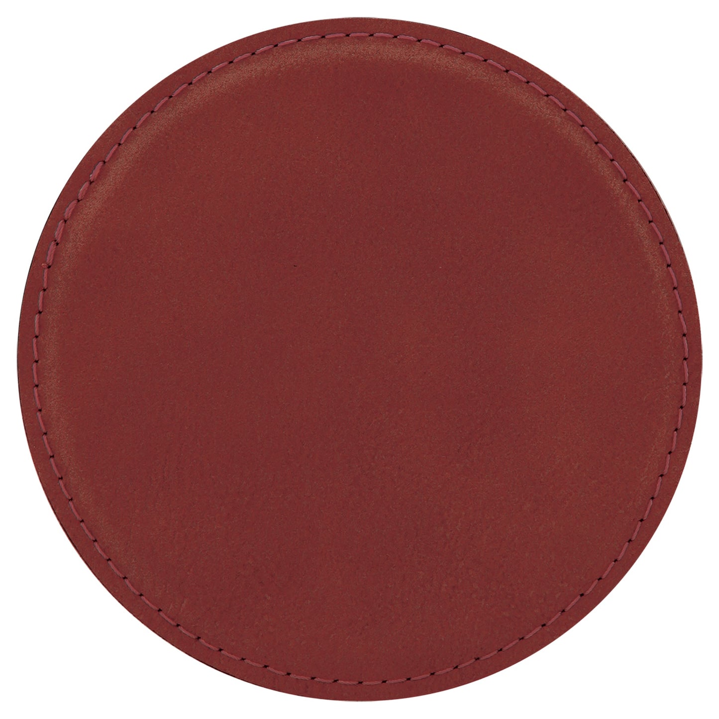 4" Round Leatherette Coaster