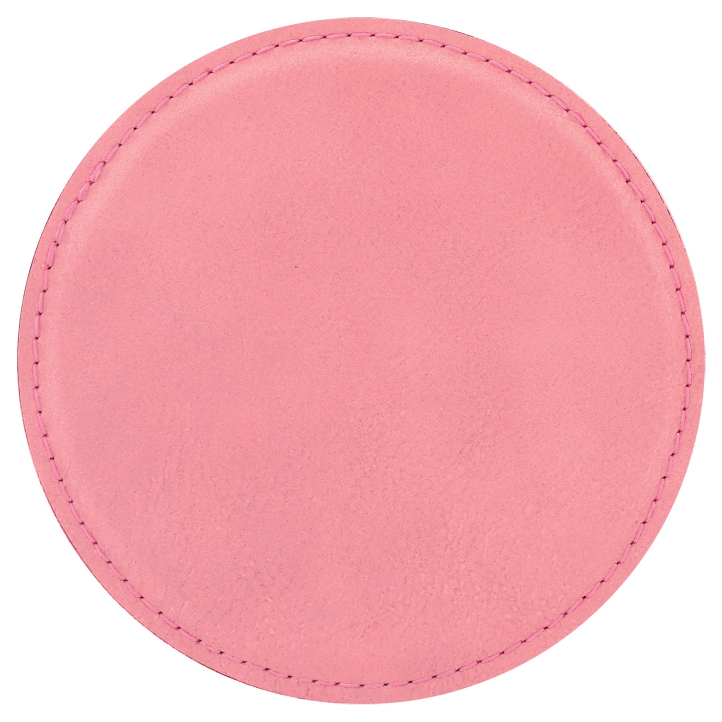 4" Round Leatherette Coaster