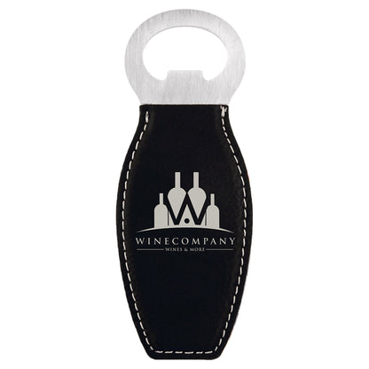 Leatherette Bottle Opener with Magnet