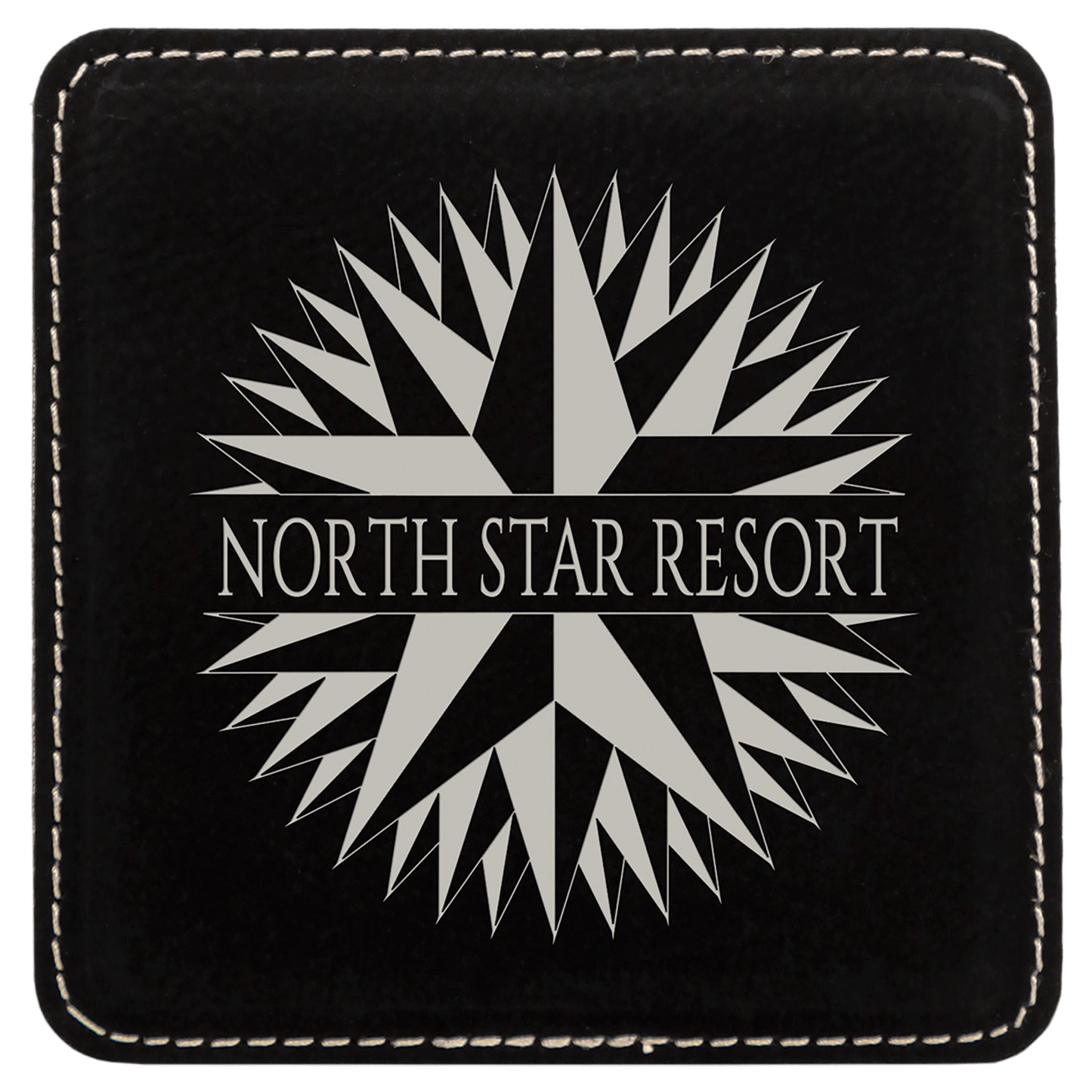 4" x 4" Square Leatherette Coaster