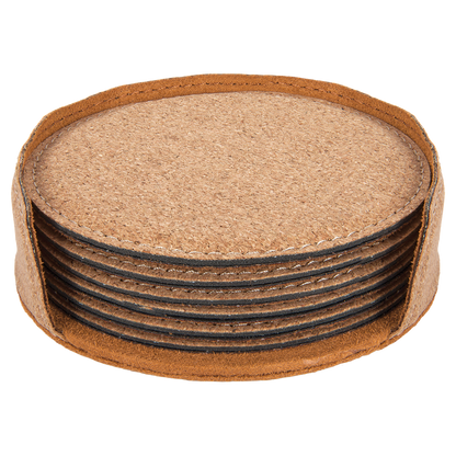 Round Cork Coaster Set