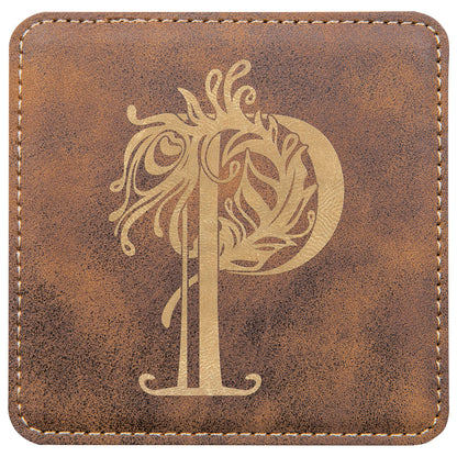 4" x 4" Square Leatherette Coaster