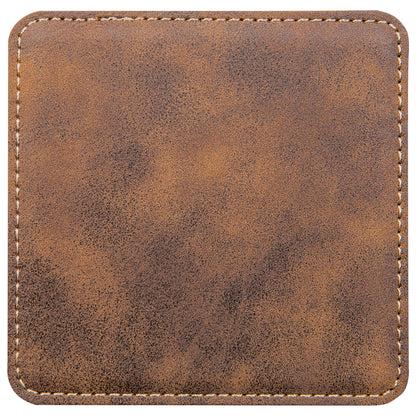 4" x 4" Square Leatherette Coaster