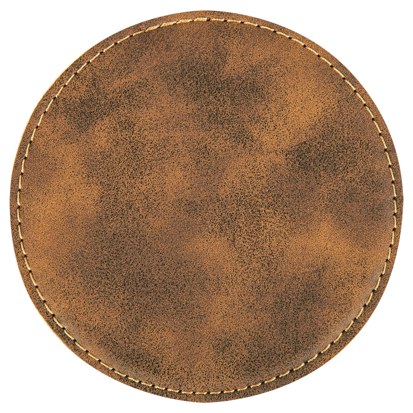 4" Round Leatherette Coaster