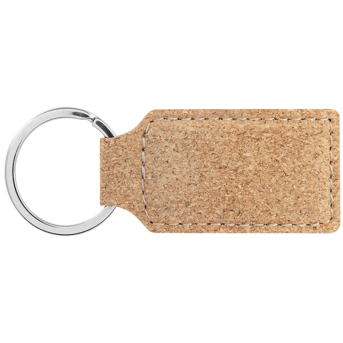 Cork Rectangle Keychain