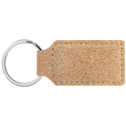 Cork Rectangle Keychain