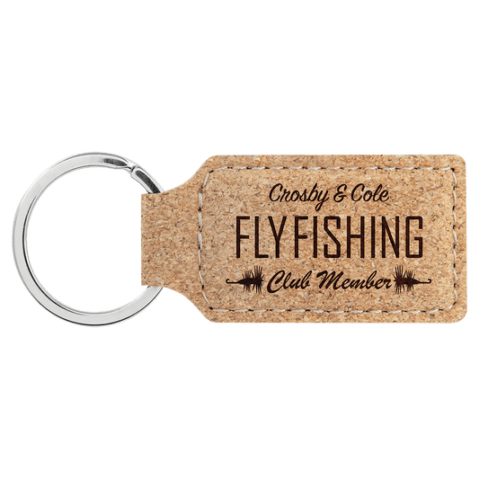 Cork Rectangle Keychain