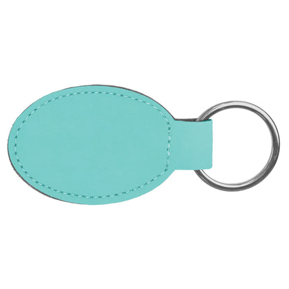 Leatherette Oval Keychain