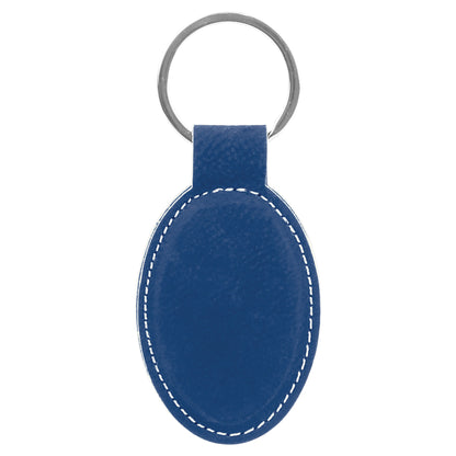 Leatherette Oval Keychain