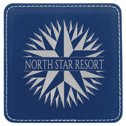 4" x 4" Square Leatherette Coaster