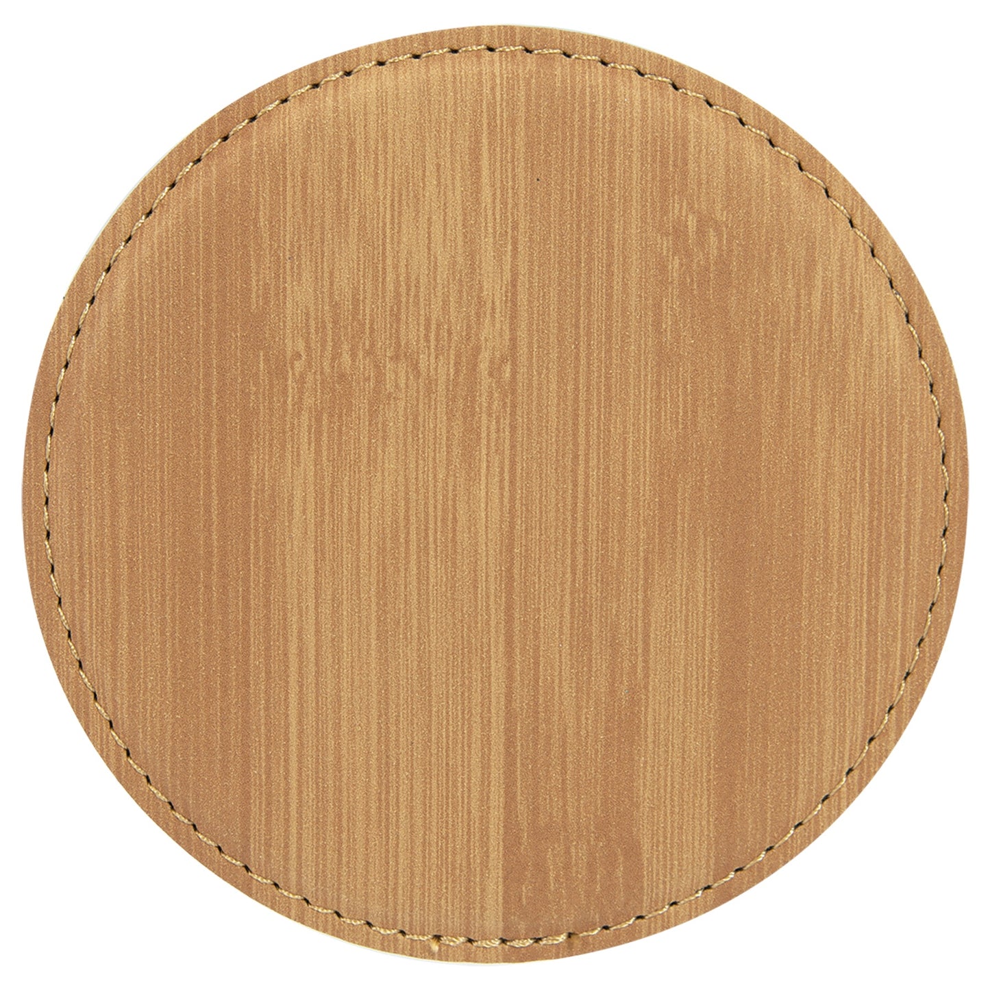 4" Round Leatherette Coaster